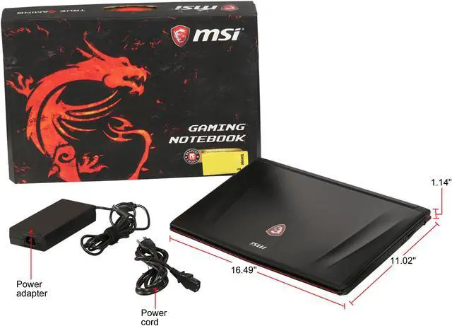 Alt view image 8 of 8 - MSI GE Series - 17.3" GeForce GTX 1070 - Intel Core i7-7700HQ - 16GB Memory - 128 GB NVMe SSD - Windows 10 Home 64-Bit - Gaming Laptop - 120 Hz (GE72MVR APACHE PRO-062 )
