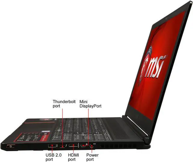 Alt view image 3 of 8 - MSI GS63VR Stealth Pro-252 15.6" Intel Core i7 7th Gen 7700HQ (2.80 GHz) NVIDIA GeForce GTX 1060 16 GB Memory 256 GB SSD 1 TB HDD Windows 10 Home 64-Bit Gaming Laptop