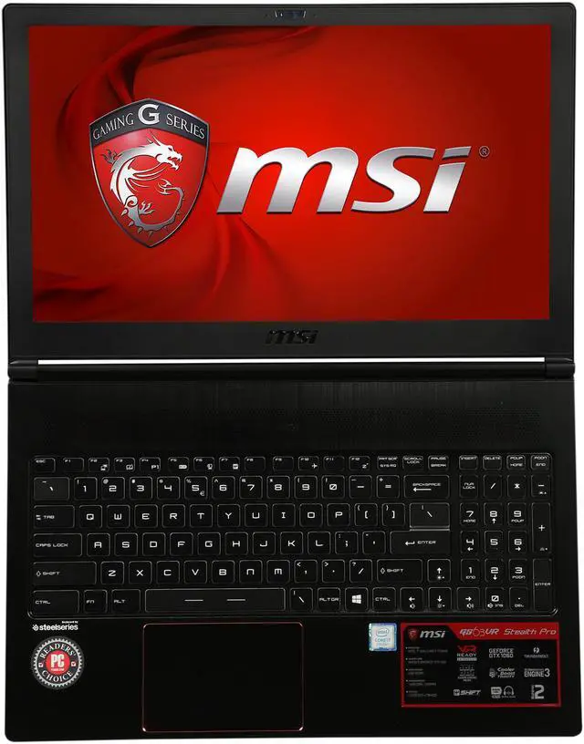Alt view image 7 of 8 - MSI GS63VR Stealth Pro-252 15.6" Intel Core i7 7th Gen 7700HQ (2.80 GHz) NVIDIA GeForce GTX 1060 16 GB Memory 256 GB SSD 1 TB HDD Windows 10 Home 64-Bit Gaming Laptop