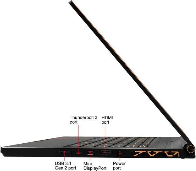 Alt view image 18 of 19 - MSI GS Series - 15.6" GeForce RTX 2070 - Intel Core i7-8750H  - 16GB Memory - 256 GB NVMe SSD - Windows 10 Pro 64-bit - Gaming Laptop - 144 Hz (GS65 Stealth-004 )