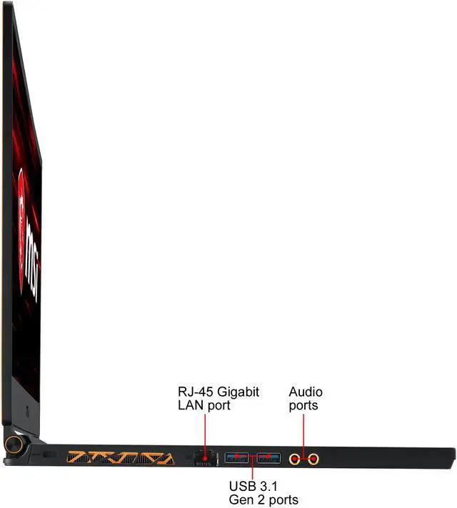 Alt view image 19 of 19 - MSI GS Series - 15.6" GeForce RTX 2070 - Intel Core i7-8750H  - 16GB Memory - 256 GB NVMe SSD - Windows 10 Pro 64-bit - Gaming Laptop - 144 Hz (GS65 Stealth-004 )