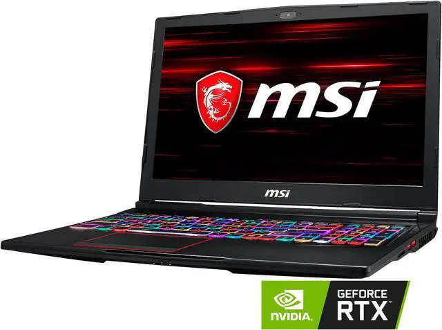 Main image of MSI GE Series - 15.6" GeForce RTX 2060 - Intel Core i7-8750H  - 16GB Memory - 256 GB NVMe SSD - Windows 10 Home 64-bit - Gaming Laptop - 144 Hz IPS (GE63 Raider RGB-053 )
