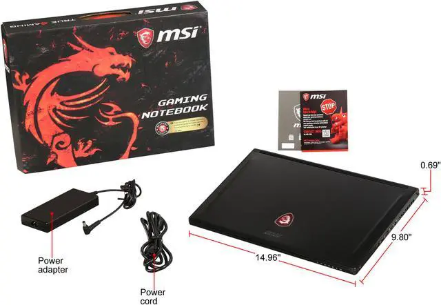 Alt view image 8 of 8 - MSI GS Series - 15.6" GeForce GTX 1060 - Intel Core i7-8750H  - 16GB Memory - 256 GB SSD - Windows 10 Home - Gaming Laptop - 60 Hz IPS (GS63 STEALTH-010 )
