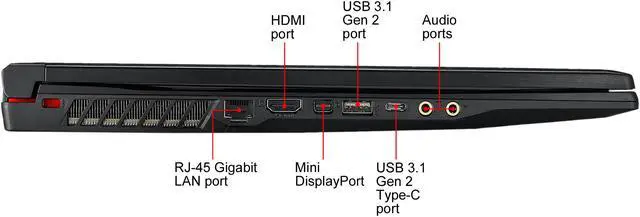 Alt view image 18 of 19 - MSI GE Series - 17.3" FHD 120 Hz - Intel Core i7-8750H - GeForce GTX 1060 - 16GB Memory DDR4 2666 - 256GB NVMe SSD - Windows 10 Home 64-bit ()