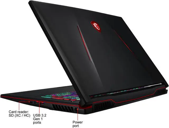 Alt view image 18 of 19 - MSI GL Series - 17.3" GeForce RTX 2060 - Intel Core i7-9750H  - 16GB Memory - 512 GB NVMe SSD - Windows 10 Home 64-bit - Gaming Laptop - 144 Hz IPS (GL73 9SEK-411 )