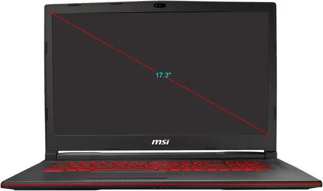 Alt view image 3 of 19 - MSI GL Series - 17.3" GeForce GTX 1050 Ti - Intel Core i7-9750H  - 8GB Memory - 256 GB NVMe SSD - Windows 10 Home 64-bit - Gaming Laptop - 60 Hz (GL73 9RCX-029 )