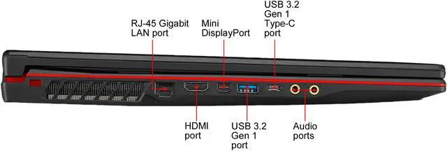 Alt view image 9 of 19 - MSI GL Series - 17.3" GeForce GTX 1050 Ti - Intel Core i7-9750H  - 8GB Memory - 256 GB NVMe SSD - Windows 10 Home 64-bit - Gaming Laptop - 60 Hz (GL73 9RCX-029 )