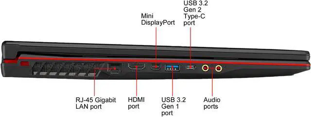 Alt view image 18 of 18 - MSI GL Series - 17.3" GeForce GTX 1050 Ti - Intel Core i5-9300H  - 8GB Memory - 256 GB NVMe SSD - Windows 10 Home 64-bit - Gaming Laptop - 60 Hz (GL73 9RCX-030 )