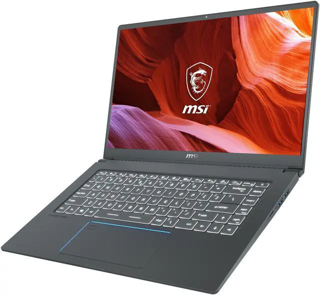 Alt view image 4 of 9 - MSI Laptop Prestige 15 A10SC-011 Intel Core i7 10th Gen 10710U (1.10 GHz) 16 GB Memory 512 GB NVMe SSD NVIDIA GeForce GTX 1650 15.6" Windows 10 Pro 64-bit
