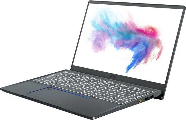 Alt view image 2 of 19 - MSI Laptop Intel Core i5-10210U 16GB Memory 512 GB NVMe SSD NVIDIA GeForce GTX 1650 Max-Q 14.0" Non-Touch Screen Windows 10 Pro 64-bit Prestige 14 A10SC-020