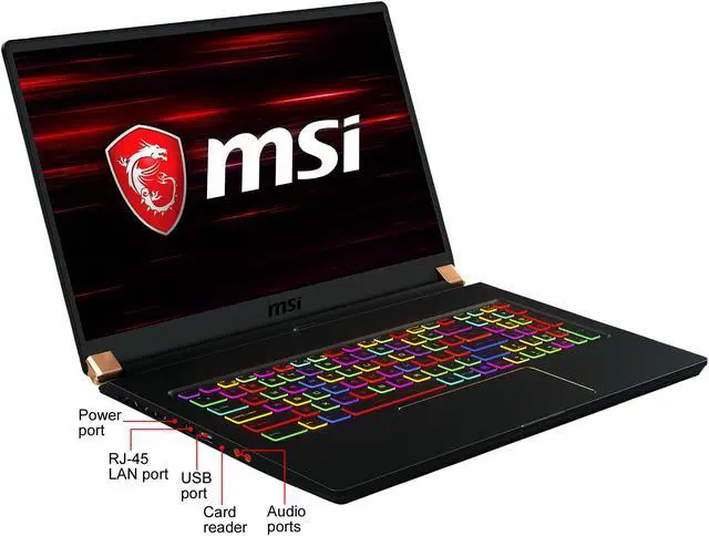 Alt view image 13 of 14 - MSI GS75 Stealth-1074 - 17.3" 144 Hz - Intel Core i7-9750H - GeForce RTX 2080 Max-Q - 32 GB Memory - 1 TB SSD - Windows 10 Home - Gaming Laptop