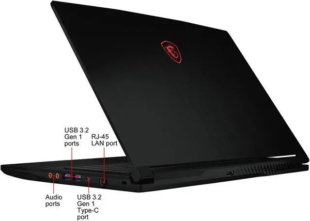 Alt view image 10 of 15 - MSI GF63 THIN 9SCX-005 - 15.6" 60 Hz - Intel Core i5-9300H - GeForce GTX 1650 Max-Q - 8 GB DDR4 - 256 GB SSD - Windows 10 Home - Gaming Laptop