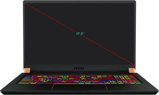 Alt view image 2 of 20 - MSI GS75 Stealth 10SFS-028, 17.3" Gaming Laptop, Intel Core i9-10980HK, RTX 2070 Super Max-Q, 32 GB Memory, 1 TB SSD, Windows 10 Pro