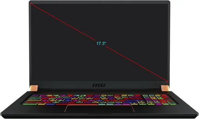 Alt view image 2 of 20 - MSI GS75 Stealth 10SE-050, 17.3" Gaming Laptop, Intel Core i7-10750H, RTX 2060, 16 GB Memory, 512 GB SSD