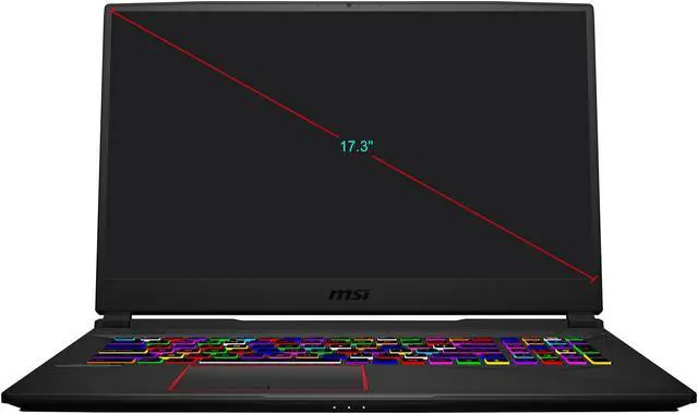 Alt view image 2 of 20 - MSI GE75 Raider 10SF-019, 17.3" Gaming Laptop, Intel Core i7-10750H, RTX 2070, 16 GB Memory, 512 GB SSD