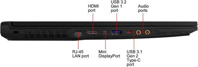 Alt view image 8 of 20 - MSI GL75 Leopard 10SFK-029 - 17.3" 144 Hz - Intel Core i7-10750H - GeForce RTX 2070 - 16 GB DDR4 - 1 TB HDD + 512 GB SSD - Windows 10 Home - Gaming Laptop