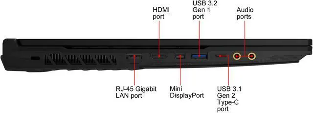 Alt view image 10 of 19 - MSI GL Series GL65 10SER-219CA Leopard 15.6" 120 Hz IPS Intel Core i7 10th Gen 10750H (2.60 GHz) NVIDIA GeForce RTX 2060 16 GB Memory 512 GB NVMe SSD 1 TB HDD Windows 10 Home 64-bit Gaming Laptop