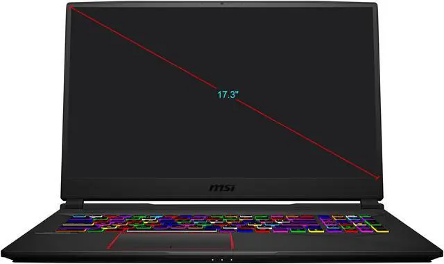 Alt view image 2 of 20 - MSI GE75 Raider 10SFS-225 - 17.3" 300 Hz IPS - Intel Core i9-10980HK - GeForce RTX 2070 SUPER - 32 GB DDR4 - 1 TB NVMe SSD - Windows 10 Home - Gaming Laptop