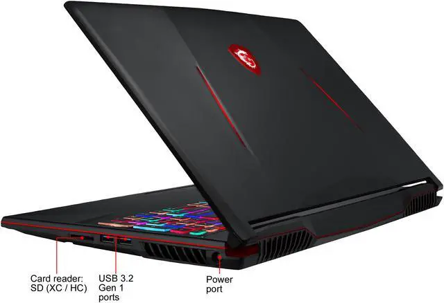 Alt view image 17 of 19 - MSI GL63 - 15.6" - Intel Core i7-9750H - GeForce GTX 1660 Ti - 16 GB DDR4 - 256 GB SSD - 1 TB HDD - Windows 10 Home - Gaming Laptop (GL63 9SDK-1051)