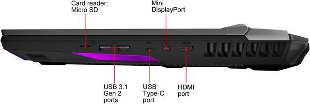 Alt view image 13 of 20 - MSI GT76 Titan DT 10SGS-055 - 17.3" 4K/UHD - Intel Core i9-10900K - GeForce RTX 2080 SUPER - 64 GB Memory - 2 TB SSD - Windows 10 Pro - Gaming Laptop