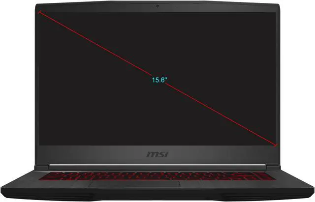 Alt view image 2 of 20 - MSI GF Series - 15.6" GeForce RTX 2060 - Intel Core i7-9750H  - 16GB Memory - 512 GB NVMe SSD - Windows 10 Home 64-bit - Gaming Laptop - 120 Hz IPS (GF65 THIN 9SE-013 )