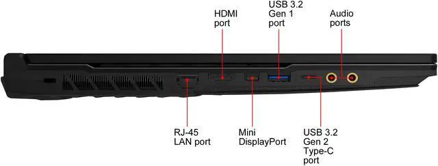 Alt view image 10 of 20 - MSI GP65 Leopard 10SDK-433 - 15.6" 144 Hz IPS - Intel Core i7-10750H - GeForce GTX 1660 Ti - 16 GB DDR4 - 512 GB SSD - Gaming Laptop