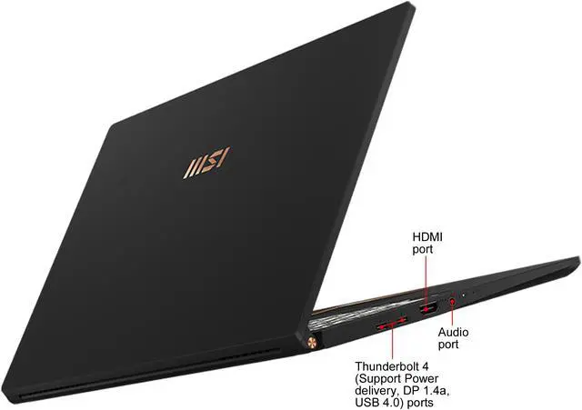 Alt view image 2 of 9 - MSI Laptop Intel Core i7-1185G7 32GB Memory 1 TB NVMe SSD NVIDIA GeForce GTX 1650 Ti Max-Q 15.6" 10-Point Multi-Touch Windows 10 Pro 64-bit Summit E15 A11SCST-206