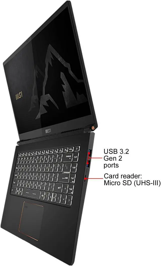 Alt view image 4 of 9 - MSI Laptop Intel Core i7-1185G7 16GB Memory 1 TB NVMe SSD NVIDIA GeForce GTX 1650 Ti Max-Q 15.6" Non-Touch Screen Windows 10 Pro 64-bit Summit E15 A11SCS-208