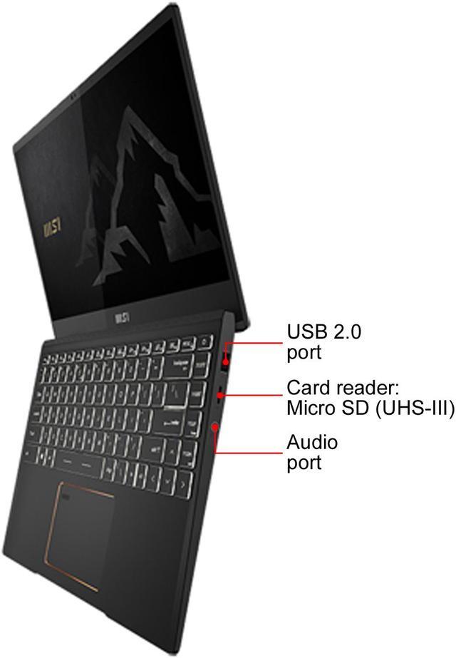 Alt view image 4 of 9 - MSI Laptop Summit E14 Intel Core i7 11th Gen 1185G7 (3.00GHz) 16GB Memory 1 TB NVMe SSD NVIDIA GeForce GTX 1650 Ti Max-Q 14.0" 4K / UHD Windows 10 Pro 64-bit Summit E14 A11SCS-088