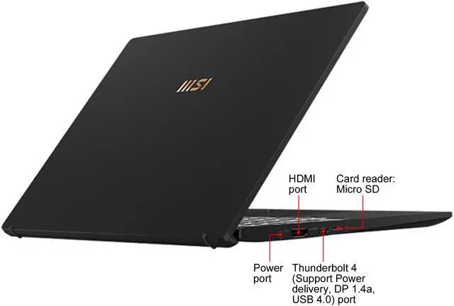 Alt view image 7 of 9 - MSI Laptop Intel Core i7-1165G7 16GB Memory 1 TB NVMe SSD Intel Iris Xe Graphics 14.0" Non-Touch Screen Windows 10 Pro 64-bit Summit B14 A11M-076