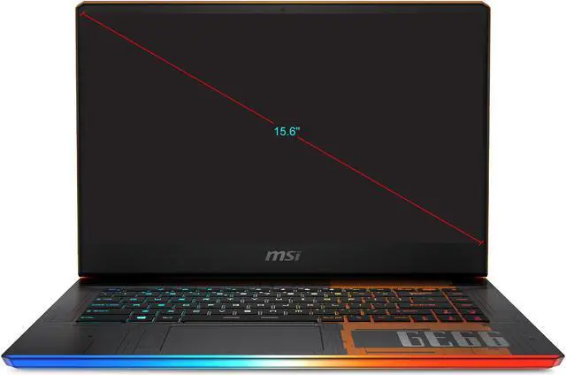 Alt view image 2 of 20 - MSI GE66 Dragonshield 10SE-654 - 15.6" 240 Hz - Intel Core i7-10750H - GeForce RTX 2060 - 16 GB DDR4 - 1 TB SSD - Windows 10 Home - Gaming Laptop