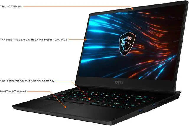 Alt view image 4 of 19 - MSI GP66 Leopard 10UH-275 - 15.6" 240 Hz IPS - Intel Core i7-10870H - NVIDIA GeForce RTX 3080 Laptop GPU 8 GB GDDR6 - 16 GB Memory - 1 TB NVMe SSD - Windows 10 Home - Gaming Laptop