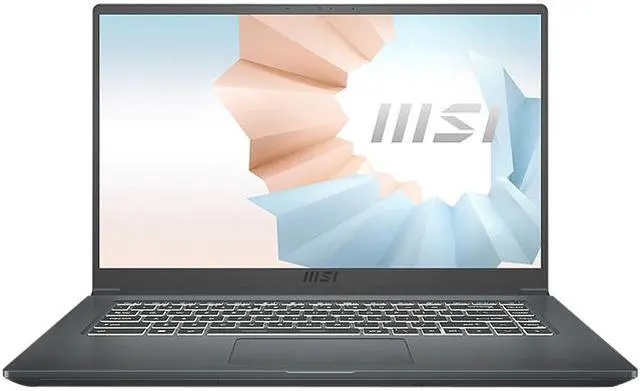 Main image of MSI Laptop Intel Core i7-1165G7 8GB Memory 512 GB NVMe SSD Intel Iris Xe Graphics 14.0" Non-Touch Screen Windows 10 Home 64-bit Modern 14 B11MO-036