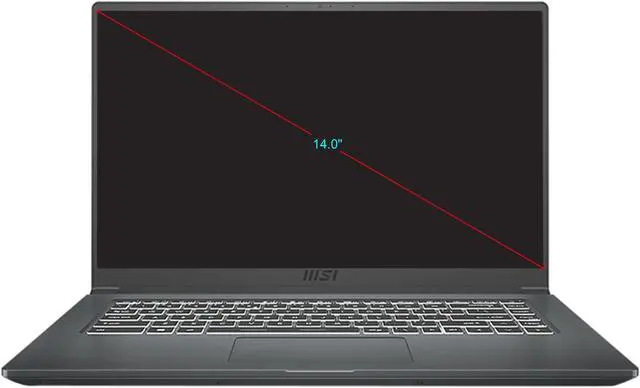 Alt view image 2 of 4 - MSI Laptop Intel Core i7-1165G7 8GB Memory 512 GB NVMe SSD Intel Iris Xe Graphics 14.0" Non-Touch Screen Windows 10 Home 64-bit Modern 14 B11MO-036