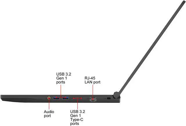 Alt view image 10 of 20 - MSI GF Series GF65 10UE-002CA Thin 15.6" 144 Hz IPS Intel Core i7 10th Gen 10750H (2.60 GHz) NVIDIA GeForce RTX 3060 Laptop GPU 16 GB Memory 512 GB PCIe SSD Windows 10 Home 64-bit Gaming Laptop