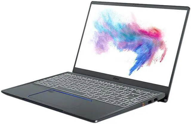 Alt view image 2 of 6 - MSI Laptop Intel Core i7-10510U 16 GB LPDDR3 Memory 512 GB NVMe SSD NVIDIA GeForce GTX 1650 Max-Q Non-Touch Screen Windows 10 Pro 64-bit Prestige 14 A10SC-229