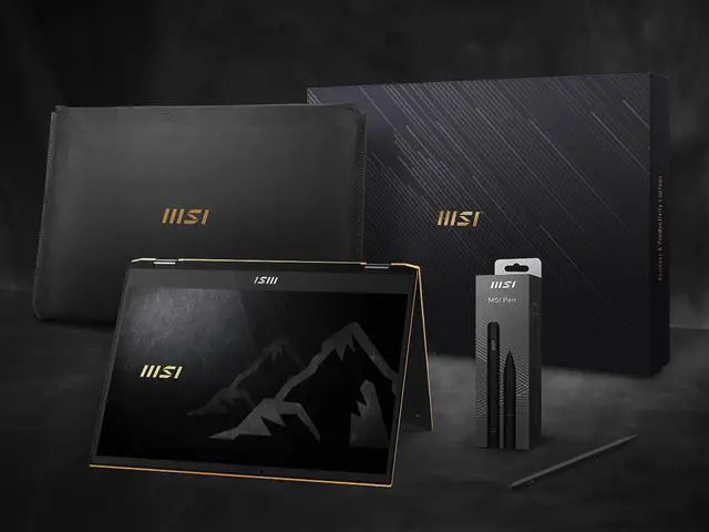 Alt view image 13 of 13 - MSI SUMMIT E13 FLIP Evo 13.4" Touch Screen 2-in-1 Ultra Thin and Light Professional Laptop, Intel Core i7-1185G7, IRIS Xe, 16 GB DDR4, 512 GB NVMe SSD, Win10 with MSI Pen (A11MT-023)