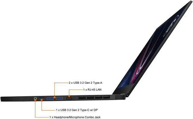Alt view image 9 of 20 - MSI GS Series - 15.6" GeForce RTX 3080 Laptop GPU - Intel Core i7-11800H - 16GB Memory - 1 TB NVMe SSD - Windows 10 Pro 64-bit - Gaming Laptop - 240 Hz (GS66 Stealth 11UH-021 )