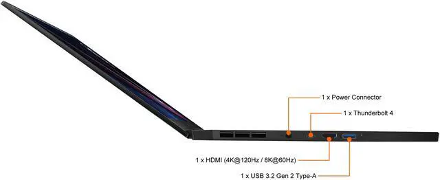 Alt view image 10 of 20 - MSI GS Series - 15.6" GeForce RTX 3080 Laptop GPU - Intel Core i7-11800H - 16GB Memory - 1 TB NVMe SSD - Windows 10 Pro 64-bit - Gaming Laptop - 240 Hz (GS66 Stealth 11UH-021 )