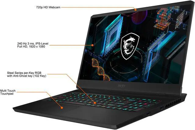 Alt view image 5 of 19 - MSI GP Series - 17.3" GeForce RTX 3070 Laptop GPU - Intel Core i7-11800H  - 16GB Memory - 1 TB NVMe SSD - Windows 10 Home 64-bit - Gaming Laptop - 240 Hz IPS (GP76 Leopard 11UG-076 )