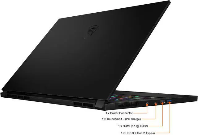 Alt view image 13 of 15 - MSI GS66 Stealth 10SE-684 - 15.6" - Intel Core i7-10750H - GeForce RTX 2060 - 16 GB Memory - 512 GB SSD - Windows 10 Home - Gaming Laptop