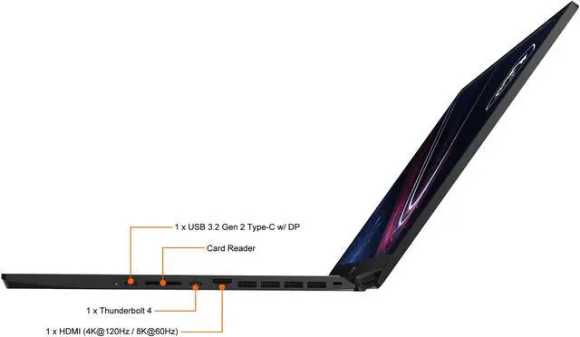 Alt view image 10 of 20 - MSI GS Series - 17.3" 4K / UHD GeForce RTX 3080 Laptop GPU - Intel Core i9-11900H  - 64GB Memory - 2 TB NVMe SSD - Windows 10 Pro 64-bit - Gaming Laptop - 60 Hz (GS76 Stealth 11UH-078 )