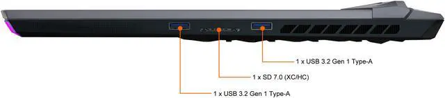 Alt view image 8 of 20 - MSI GE Series GE76 Raider 11UH-245 17.3" 360 Hz IPS Intel Core i7 11th Gen 11800H (2.30 GHz) NVIDIA GeForce RTX 3080 Laptop GPU 32 GB Memory 1 TB NVMe SSD Windows 10 Home 64-bit Gaming Laptop