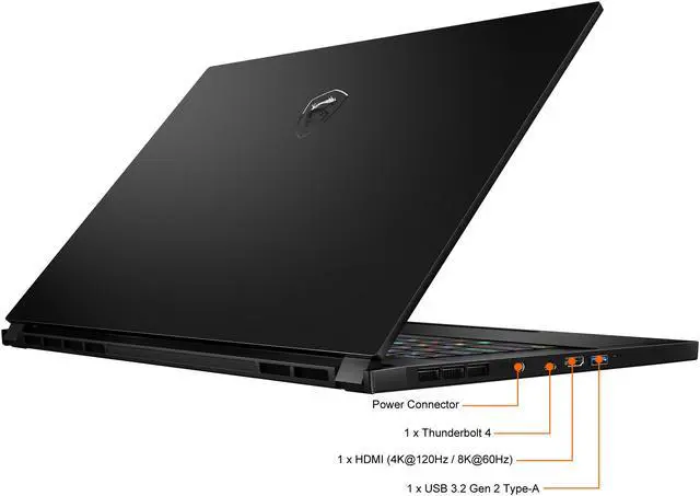 Alt view image 14 of 20 - MSI GS Series - 15.6" GeForce RTX 3080 Laptop GPU - Intel Core i7-11800H  - 16GB Memory - 1 TB NVMe SSD - Windows 10 Pro 64-bit - Gaming Laptop - 165 Hz (GS66 Stealth 11UH-235 )