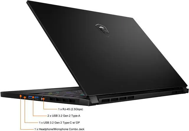 Alt view image 15 of 20 - MSI GS Series - 15.6" GeForce RTX 3080 Laptop GPU - Intel Core i7-11800H  - 16GB Memory - 1 TB NVMe SSD - Windows 10 Pro 64-bit - Gaming Laptop - 165 Hz (GS66 Stealth 11UH-235 )