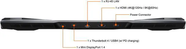 Alt view image 12 of 20 - MSI WE 76 Series Mobile Workstation Intel Core i7 11th Gen 11800H (2.30GHz) 32GB Memory 1 TB NVMe SSD NVIDIA RTX A3000 17.3" Windows 10 Pro 64-bit WE76 11UK-460