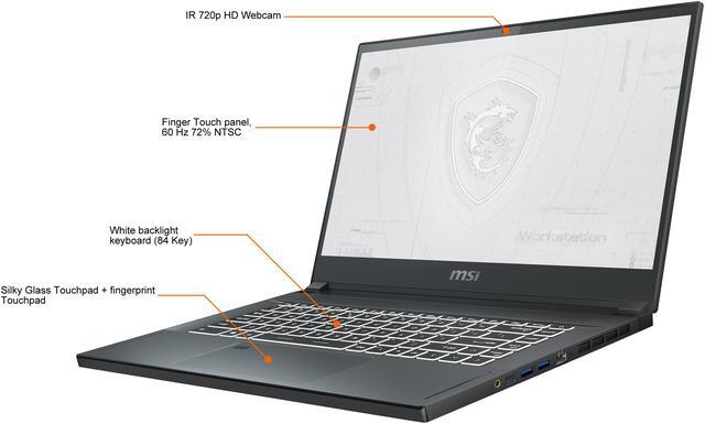 Alt view image 3 of 20 - MSI WS 66 Series Mobile Workstation Intel Core i9 11th Gen 11900H (2.50GHz) 32GB Memory 1 TB NVMe SSD NVIDIA RTX A3000 15.6" Touchscreen Windows 10 Pro 64-bit WS66 11UKT-269
