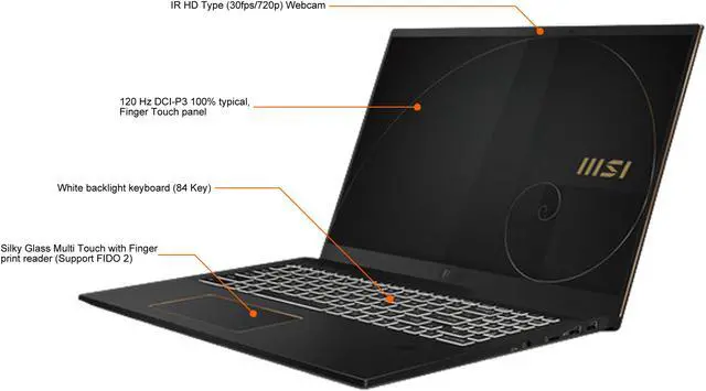 Alt view image 4 of 16 - MSI Intel Core i7-1195G7 32GB Memory 2 TB NVMe SSD GeForce RTX 3050 Laptop GPU 16.0" 10 Point Multi-Touch 2560 x 1600 Convertible 2-in-1 Laptop Windows 10 Pro 64-bit Summit E16Flip A11UCT-026