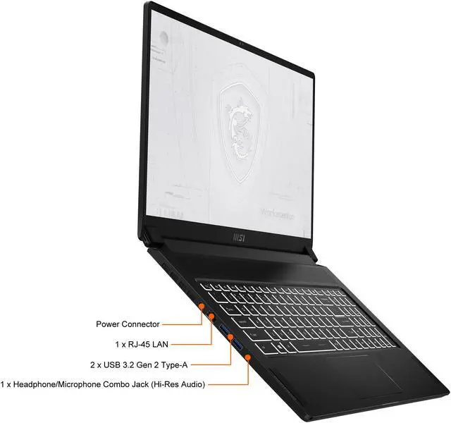Alt view image 7 of 18 - MSI WS 76 Series Mobile Workstation Intel Core i7 11th Gen 11800H (2.30GHz) 32GB Memory 1 TB NVMe SSD NVIDIA RTX A3000 17.3" Windows 10 Pro 64-bit WS76 11UK-470