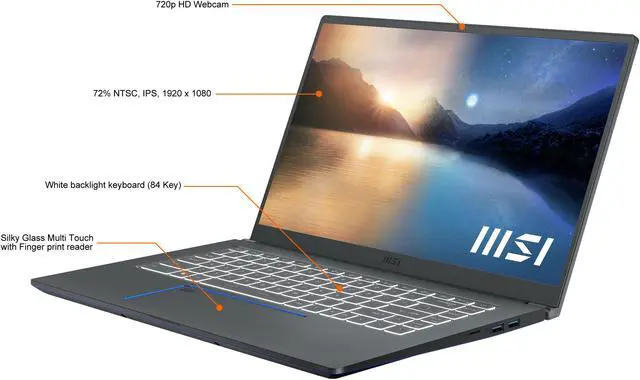 Alt view image 3 of 20 - MSI Laptop Intel Core i7-1195G7 16GB Memory 1 TB NVMe SSD GeForce GTX 1650 Max-Q 15.6" Non-Touch Screen Windows 10 Pro 64-bit Prestige 15 A11SC-044